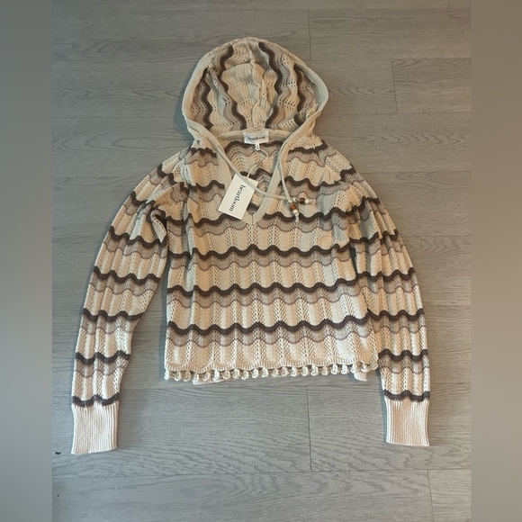 Heartloom Hooded Knit Striped Fall Sweater Size S - Picture 3 of 6